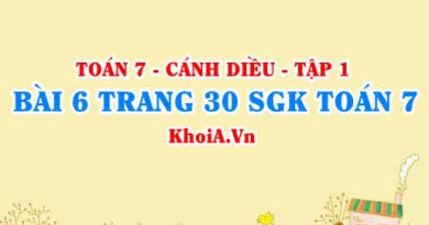 Bài 6 trang 30 SGK Toán 7 tập 1 Cánh Diều